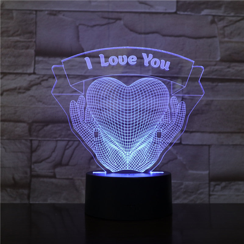 Valentines Heart:  3D Night Light