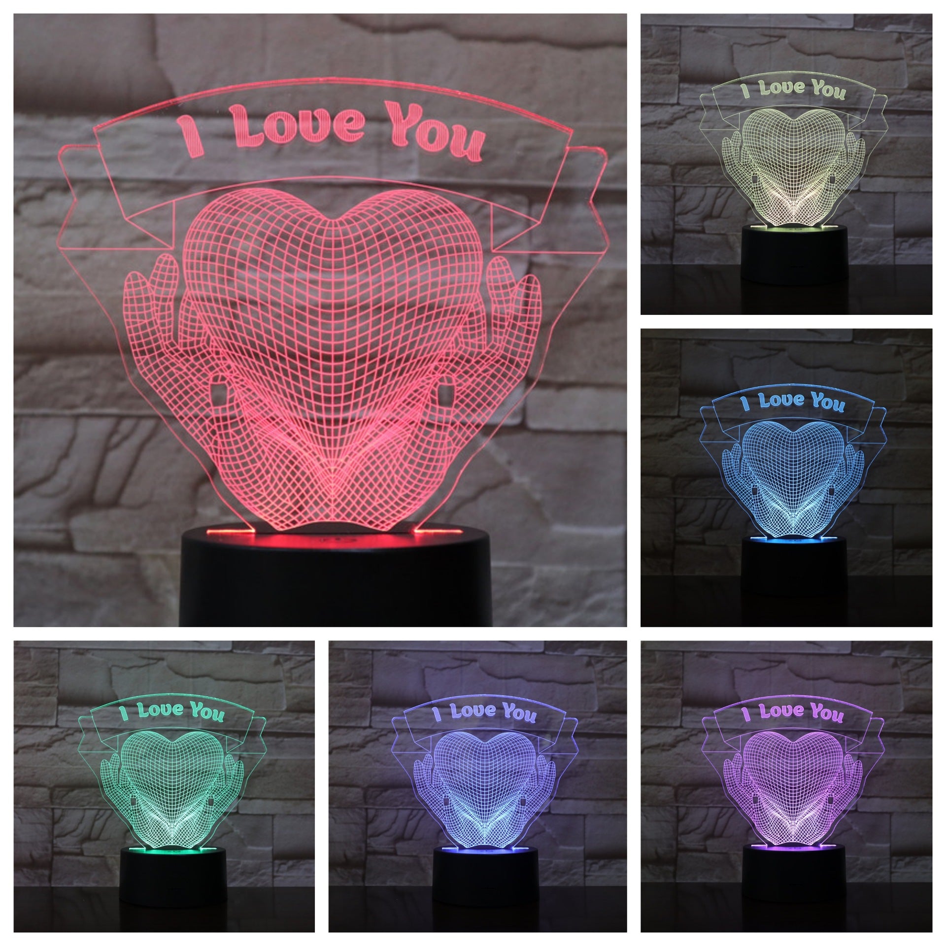 Valentines Heart:  3D Night Light