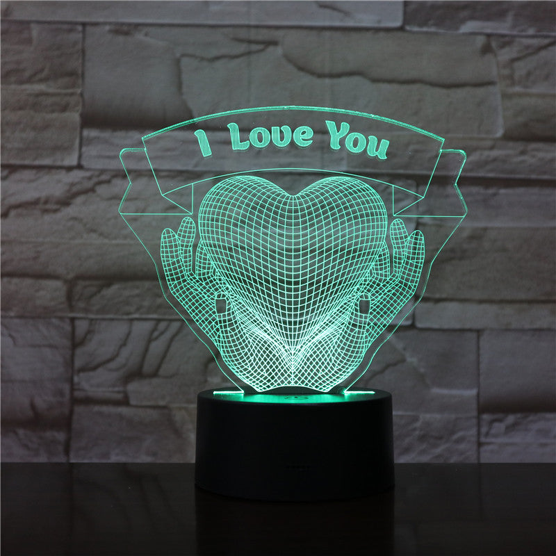 Valentines Heart:  3D Night Light