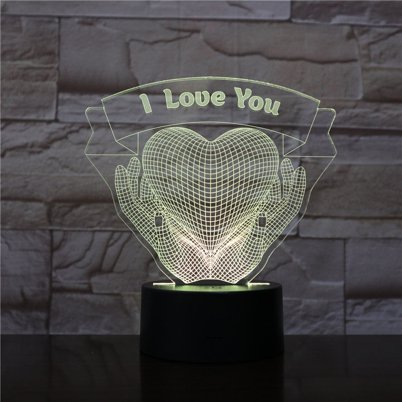Valentines Heart:  3D Night Light